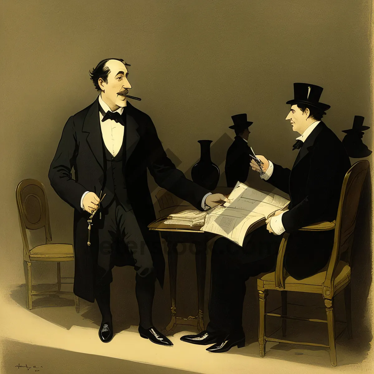 Picture of Happy professionals collaborating at office meeting