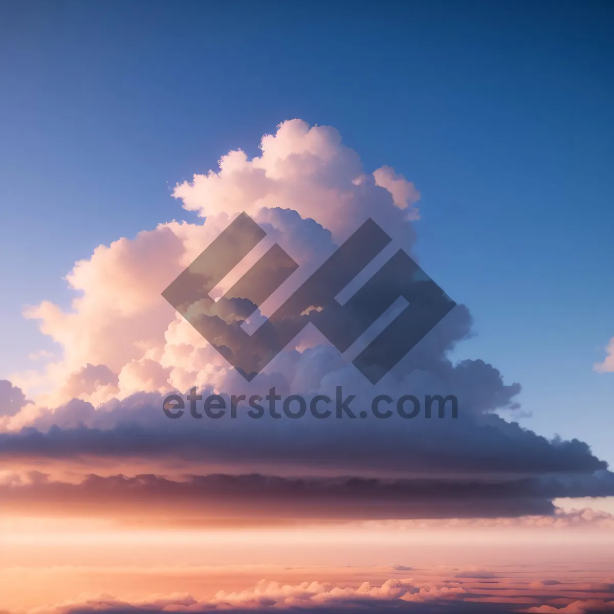 Picture of Sunny Sky with Fluffy Clouds and vibrant Sunlight