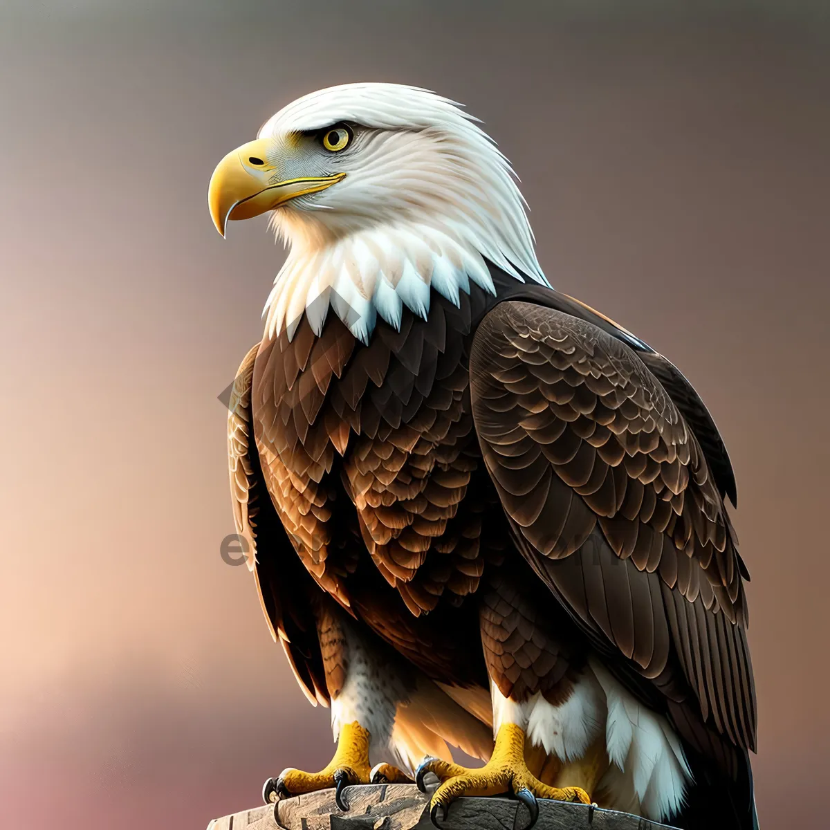 Picture of Bald Eagle in Flight, Majestic Hunter