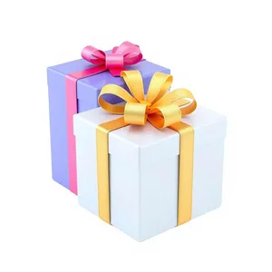 Colorful gift box with ribbon and bow