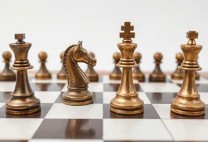 Black King Chess Strategy Game Board