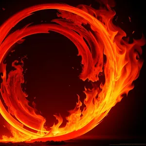 Fiery Fractal - Abstract Heat and Light Art Design