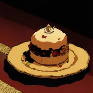 Delicious Chocolate Cake with Sweet Cream Topping
