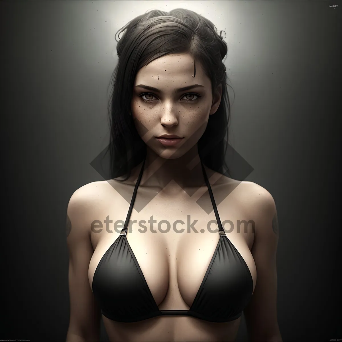 Picture of Sexy lingerie model showcasing attractive undergarments