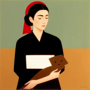 Smiling businesswoman in professional black suit at office