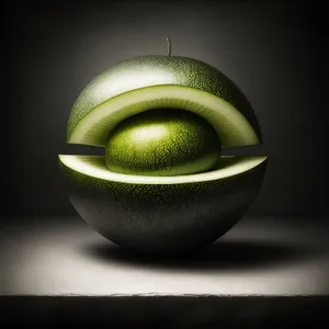 Circle Kiwi Fruit Strainer on Design Backdrop