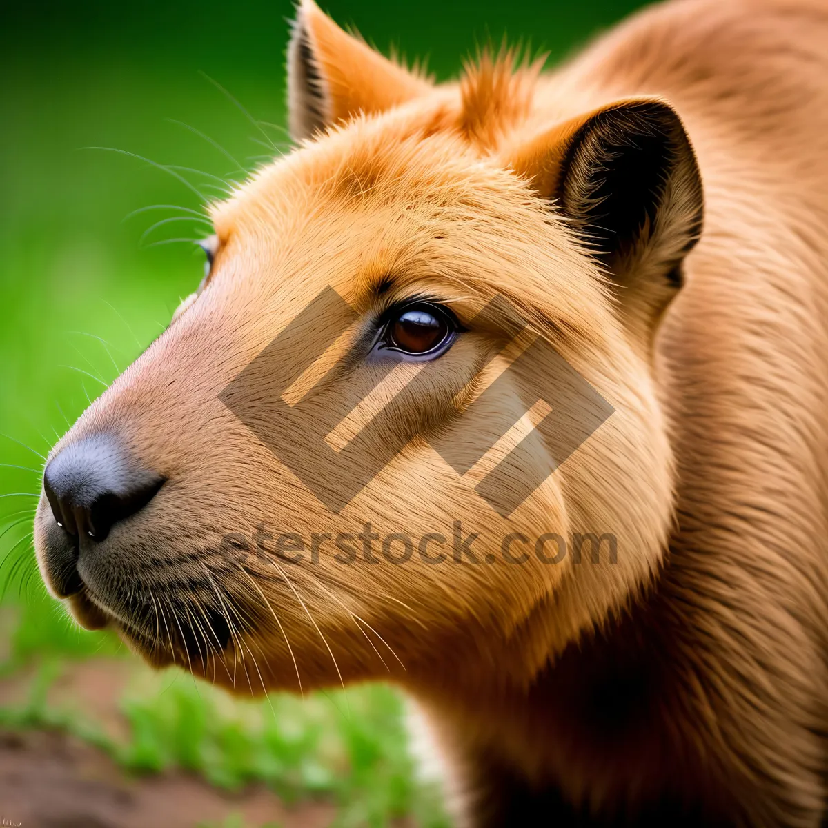 Picture of Young Lioness on Safari - Majestic Wildlife in Action.