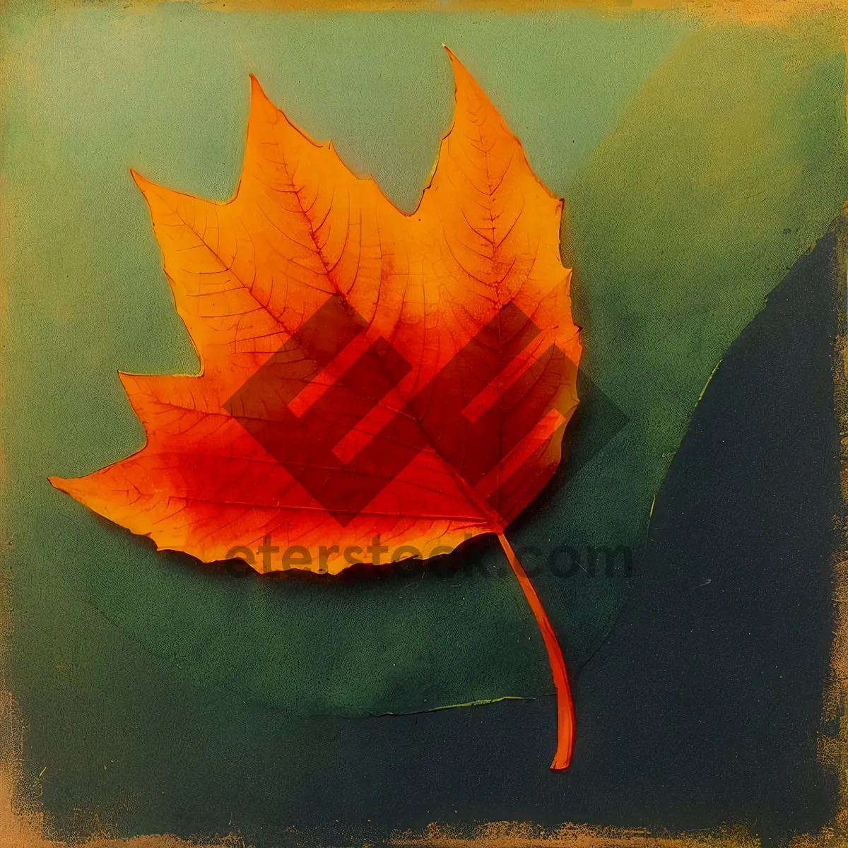 Picture of Vibrant Maple Leaf in Autumn