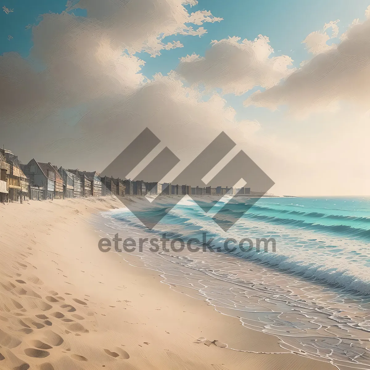 Picture of Turquoise Waters on Sandy Beach