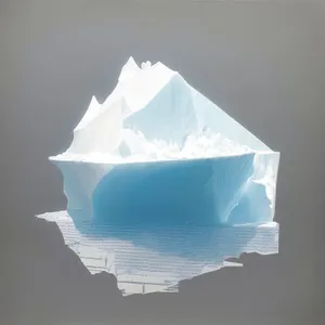 Container with Iceberg in Plastic Bag