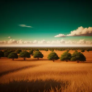 Vibrant Sunset Over Rural Landscape