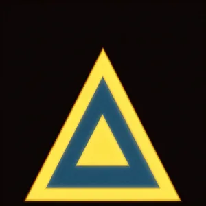 Caution: Hazardous Road Sign - Yellow Triangle Icon