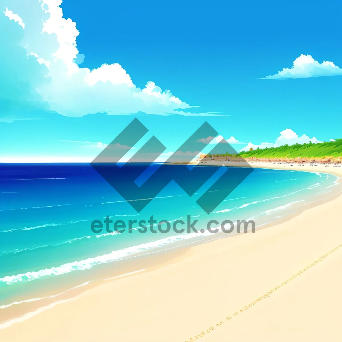 Picture of Serene Coastal Paradise: Turquoise Waters, Sunny Skies