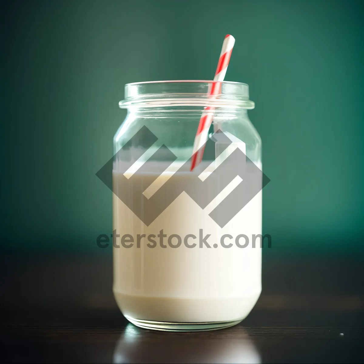 Picture of Refreshing Glass of Cold Milk with Fresh Fruit