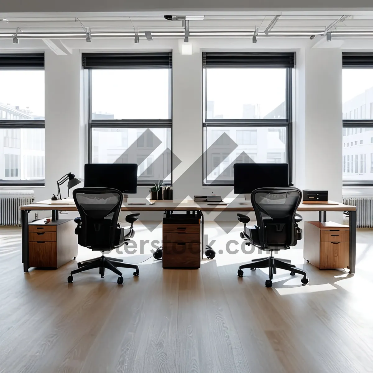 Picture of Modern office interior with luxury furniture and design.