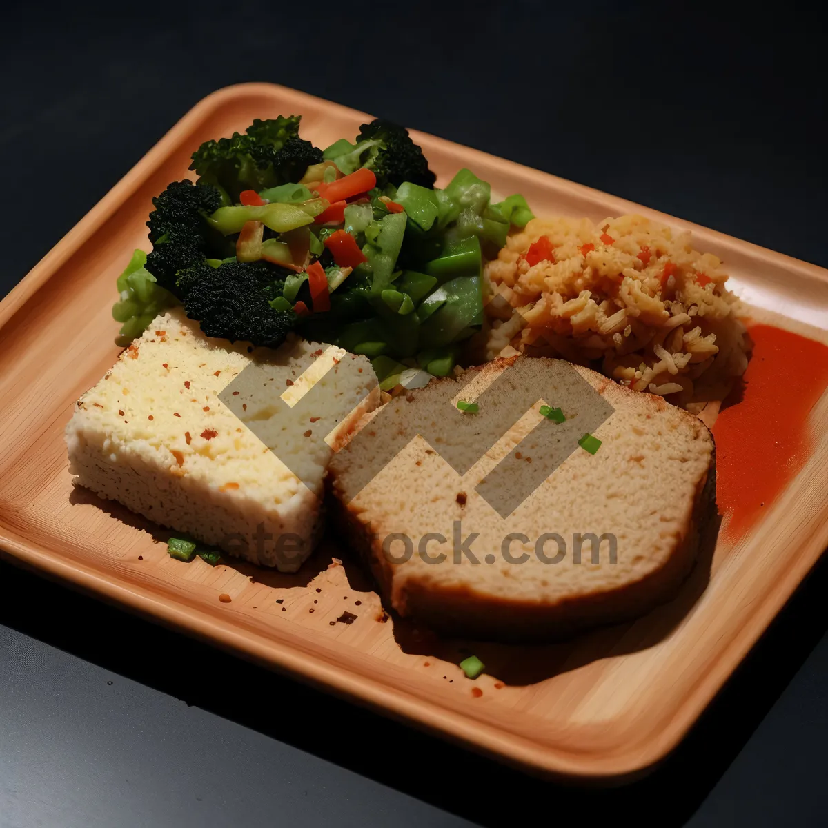 Picture of Fresh and Delicious Vegetable Salad with Grilled Chicken