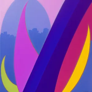 Vibrant Rainbow Brushstrokes in Abstract Art