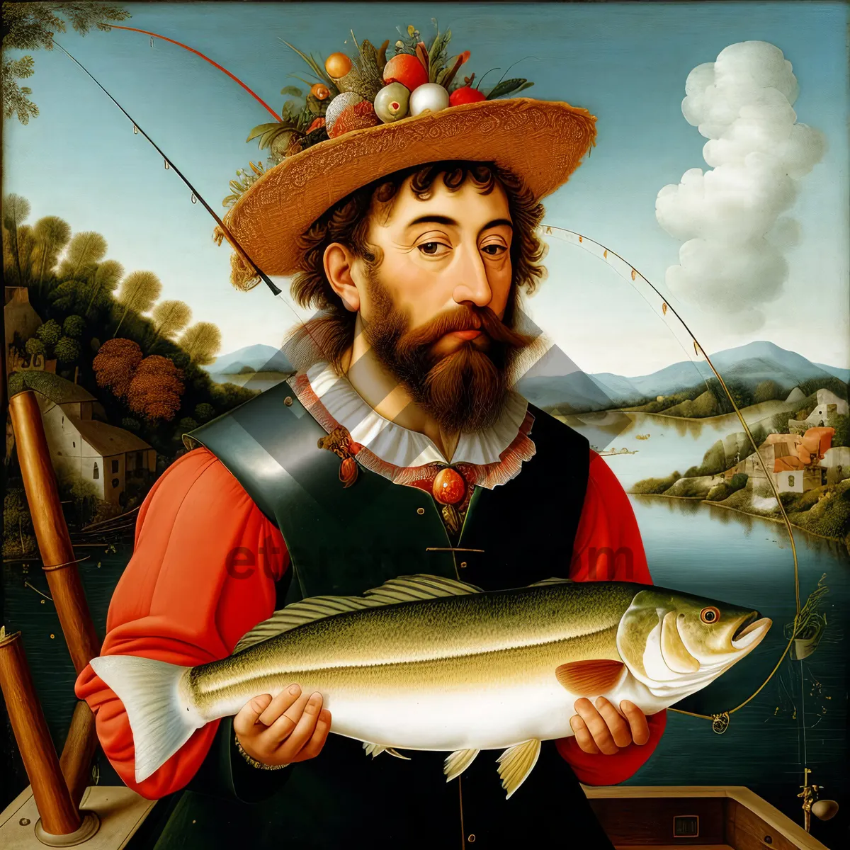 Picture of Underwater Fishing Gear with Tuna and Catfish