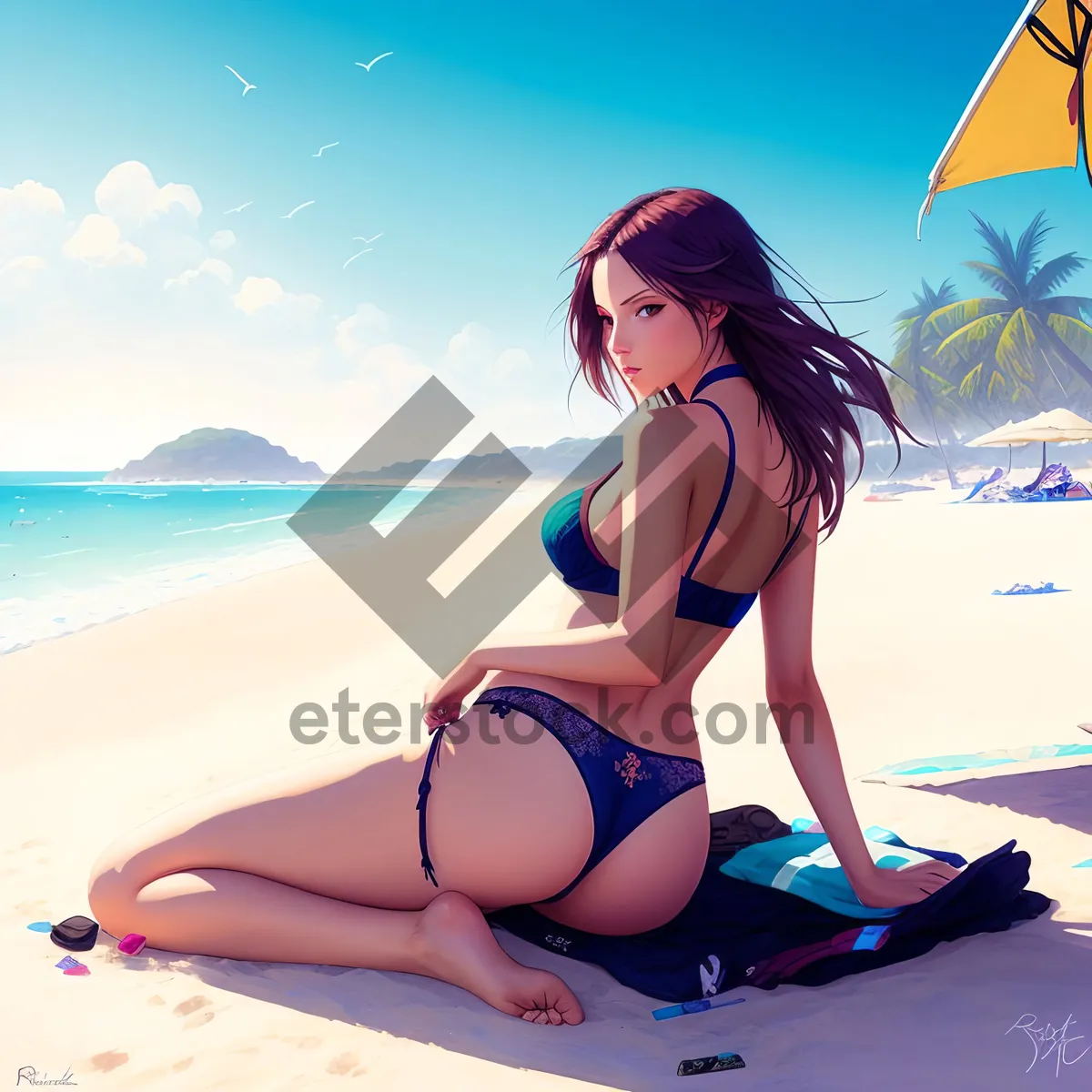 Picture of Sultry Beach Babe in Stylish Bikini