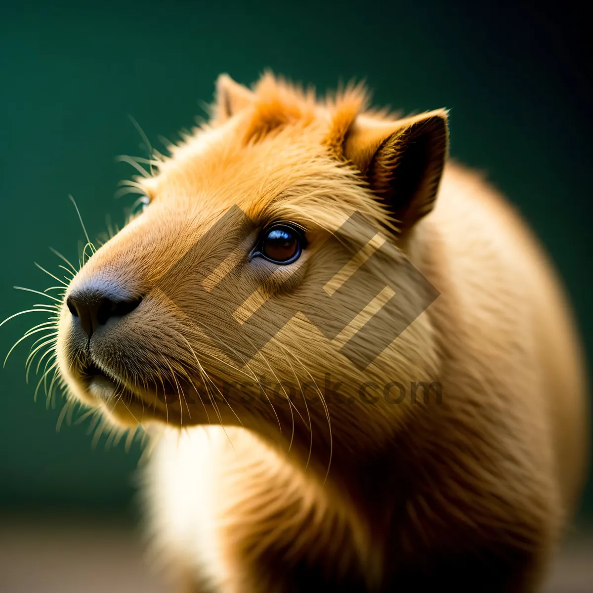 Picture of Furry-Cute Hamster with Whiskers and Fluffy Fur