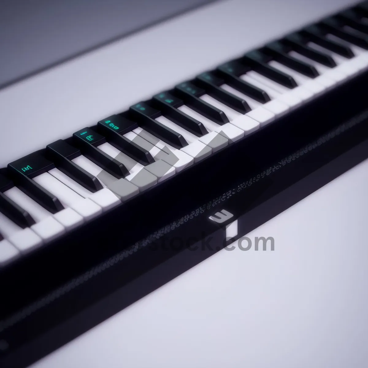 Picture of Black Synth Keyboard: Electronic Music Instrument with Sound