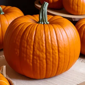 Festive Fall Harvest of Colorful Pumpkins