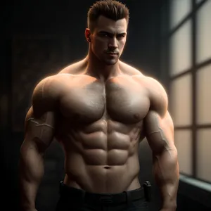Sculpted Strength: The Powerful Masculine Bodybuilder