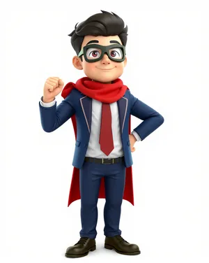 Cartoon Boy with Goggles