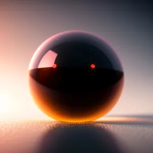 Red Wine Sphere on Earth's Glass