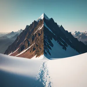 Snowy Alpine Peak - Majestic Mountain Landscape