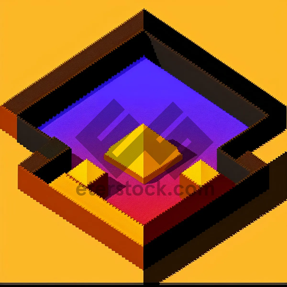 Picture of 3D Warning Sign on Box: Graphic Symbolizing Road Danger