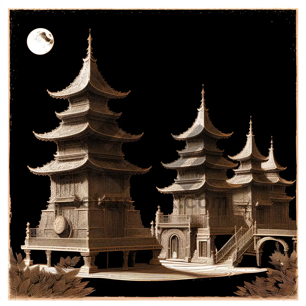 Picture of Eastward Serenity: Ancient Pagoda's Timeless Splendor