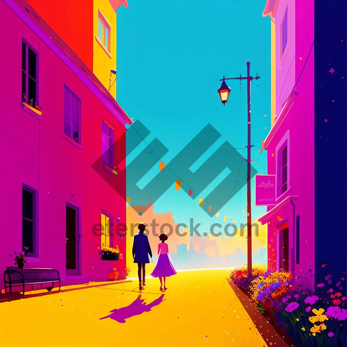 Picture of Patriotic Crowd Cheering Under Vibrant Stadium Lights