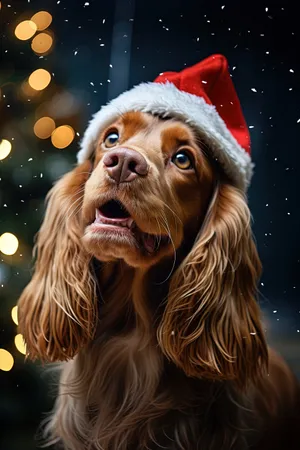 Brown Cocker Spaniel Puppy in Studio Portrait Shot