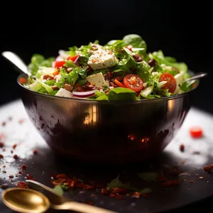 Vegetarian Salad Bowl with Fresh Veggies