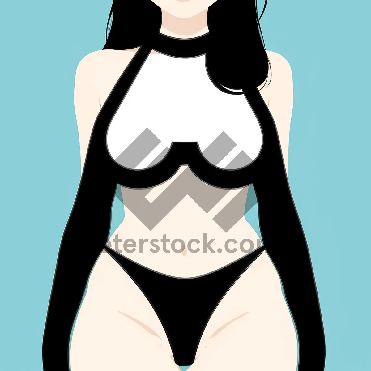 Picture of Belly Cartoon Art: Stomach Silhouette Illustration