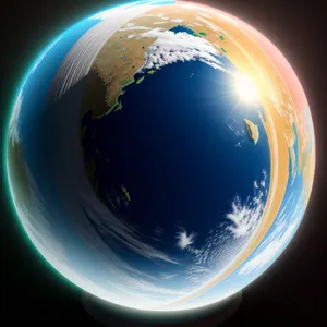 Fantasy Planet in Glass Sphere