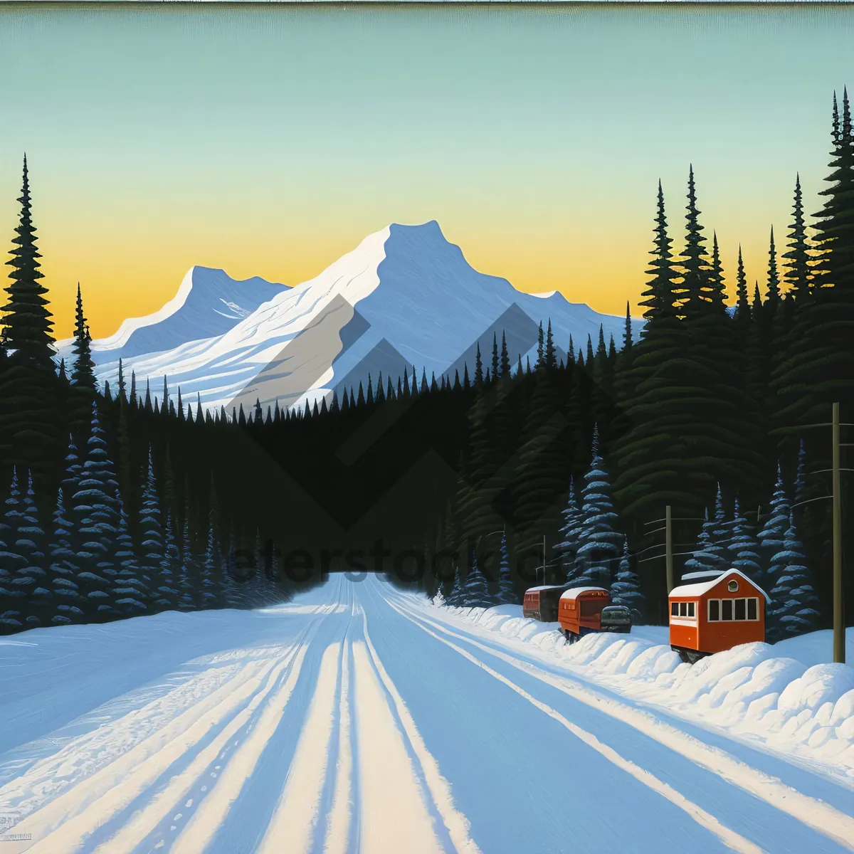 Picture of Winter Wonderland: Snowy Peaks and Ski Slopes