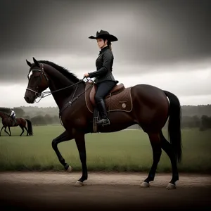 Majestic Stallion in Traditional Stock Saddle