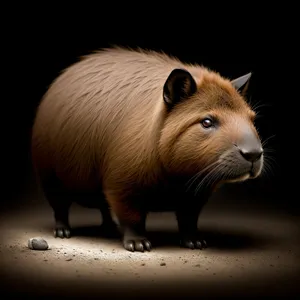 Adorable Piglet: Mammal with Cute Fur and Brown Nose