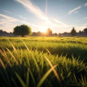 Golden Wheat Field Bathed in Sunlight