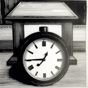 Antique analog clock ticking, showing time.