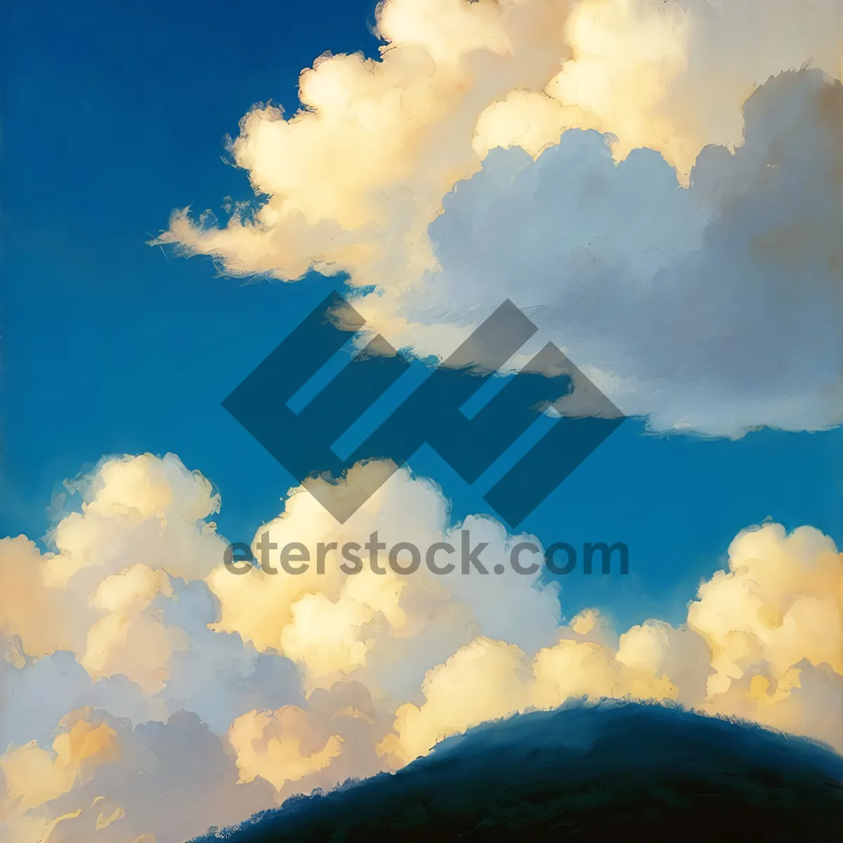 Picture of Vibrant Sunny Sky over Serene Landscape