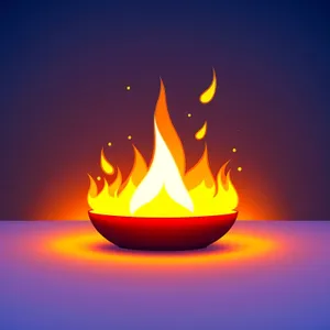 Blazing Button: A Shiny Icon of Heat and Light.