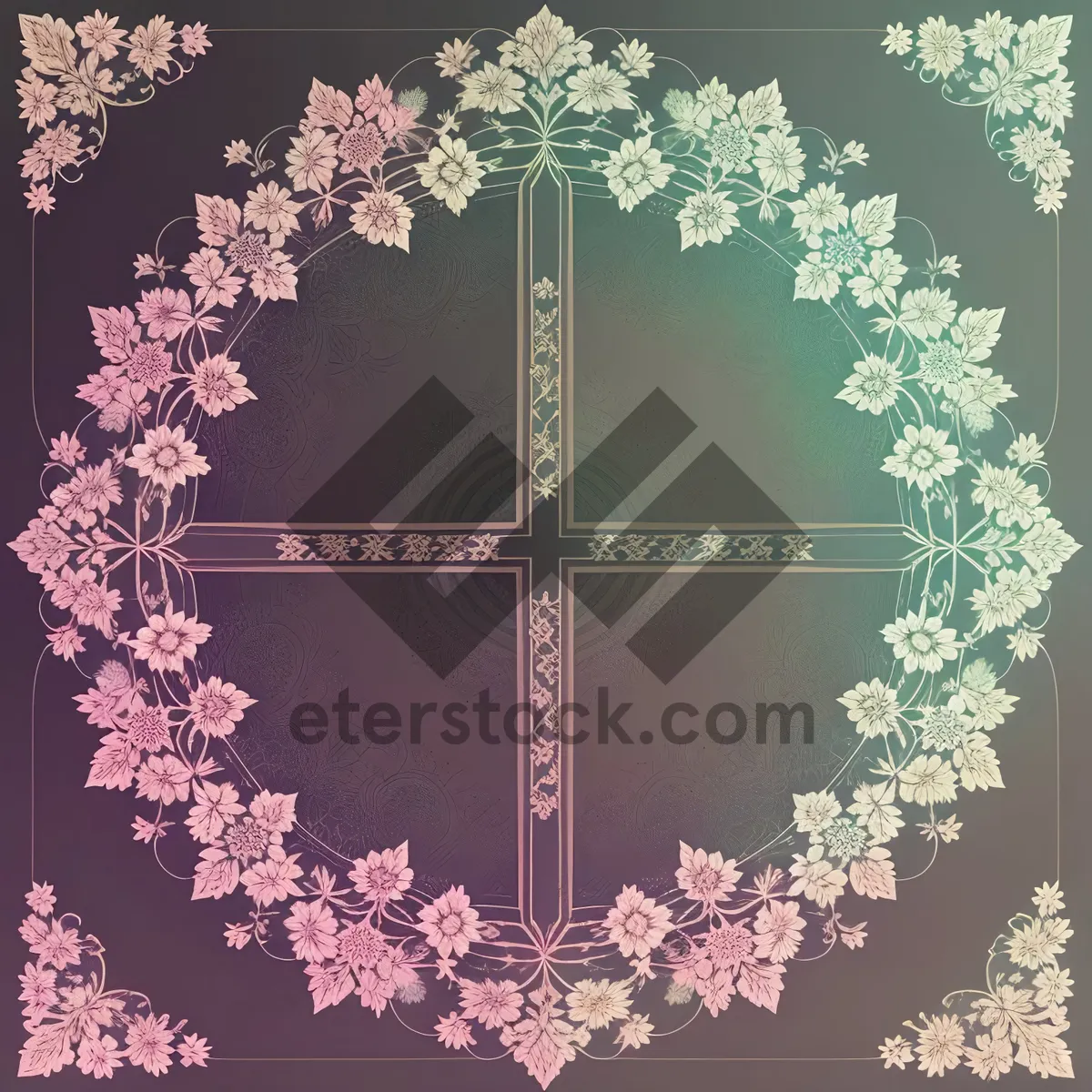 Picture of Winter Wonderland's Delicate Floral Snowflake Pattern