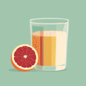 Fresh Orange Juice in Glass Container - Healthy Beverage