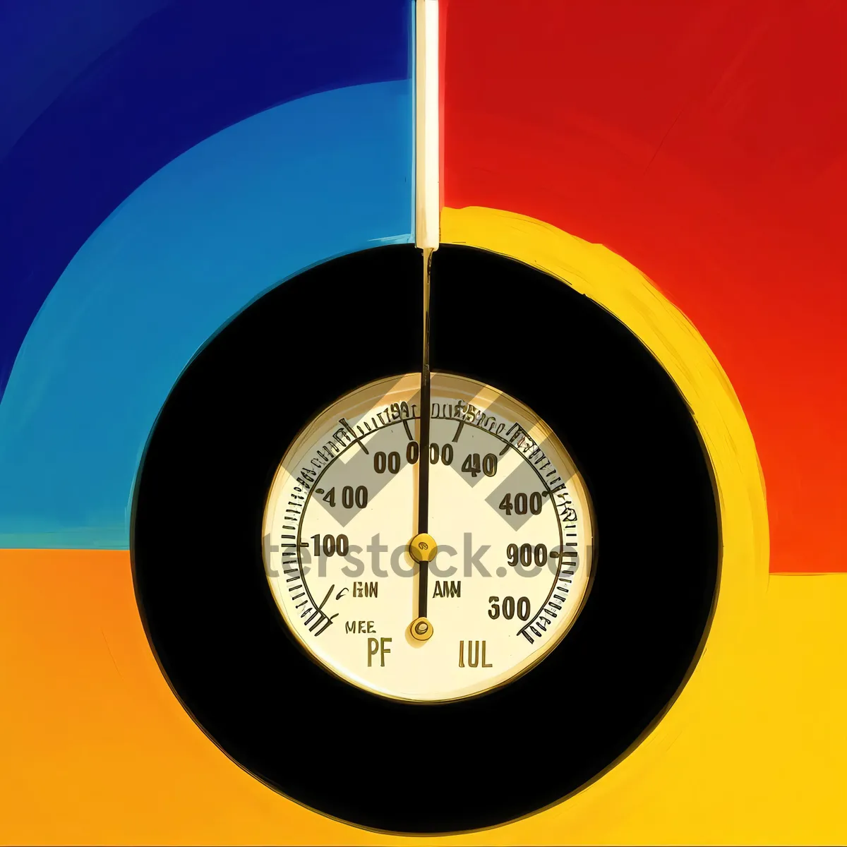 Picture of Precision Time Gauge: Clock, Dial, and Pointer