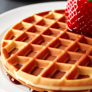 Delicious Strawberry Chocolate Breakfast Snack on Plate