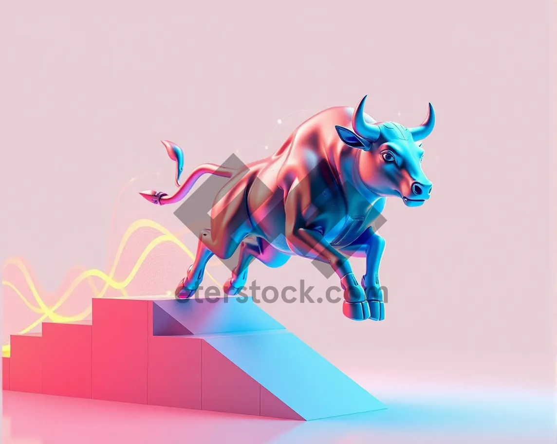 Picture of Cartoon caribou and deer in art style