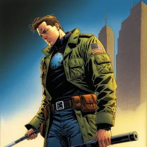 Professional construction worker wearing safety helmet